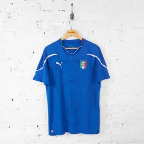 2010 Italy Puma Home Football Shirt - Blue - M