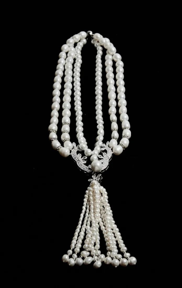 3 Layer Tassel Pearl Necklace