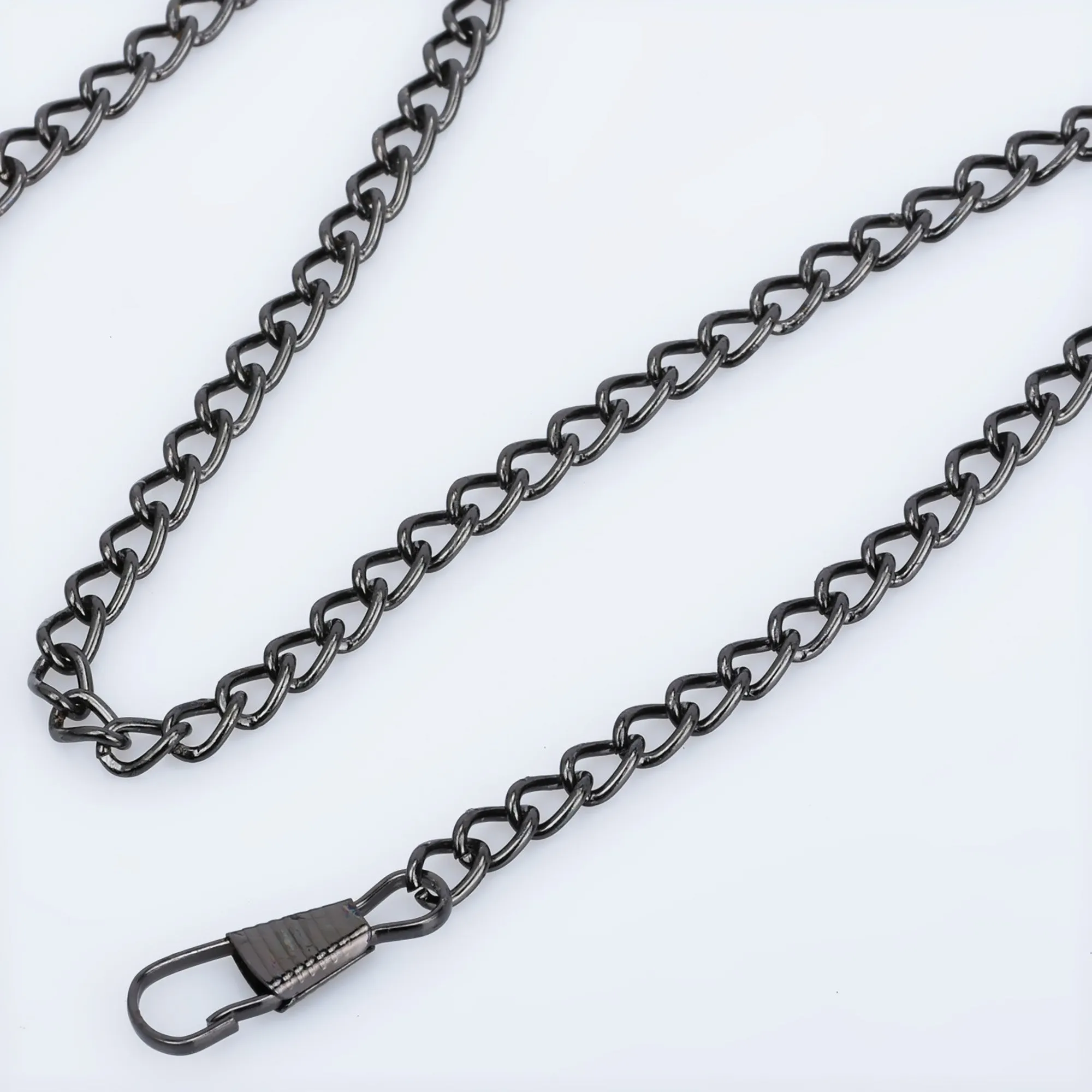 5.5mm Width Iron Metal Shoulder Handbag Strap Chain Finished Crossbody Handbag with Clasps 40cm/120cm Length to choose 5pcs 1028