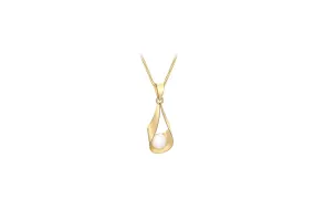 9ct gold pearl sling pendant 36293