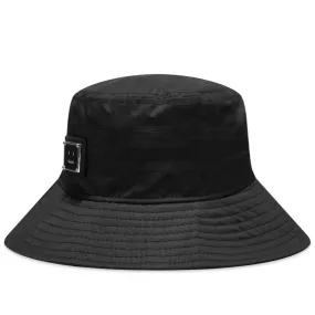 Acne Studios Buko Nylon Plaque Face Bucket HatBlack