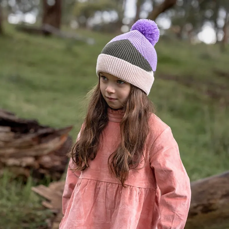 Acorn Merino Beanie - Hidden Valley Lilac