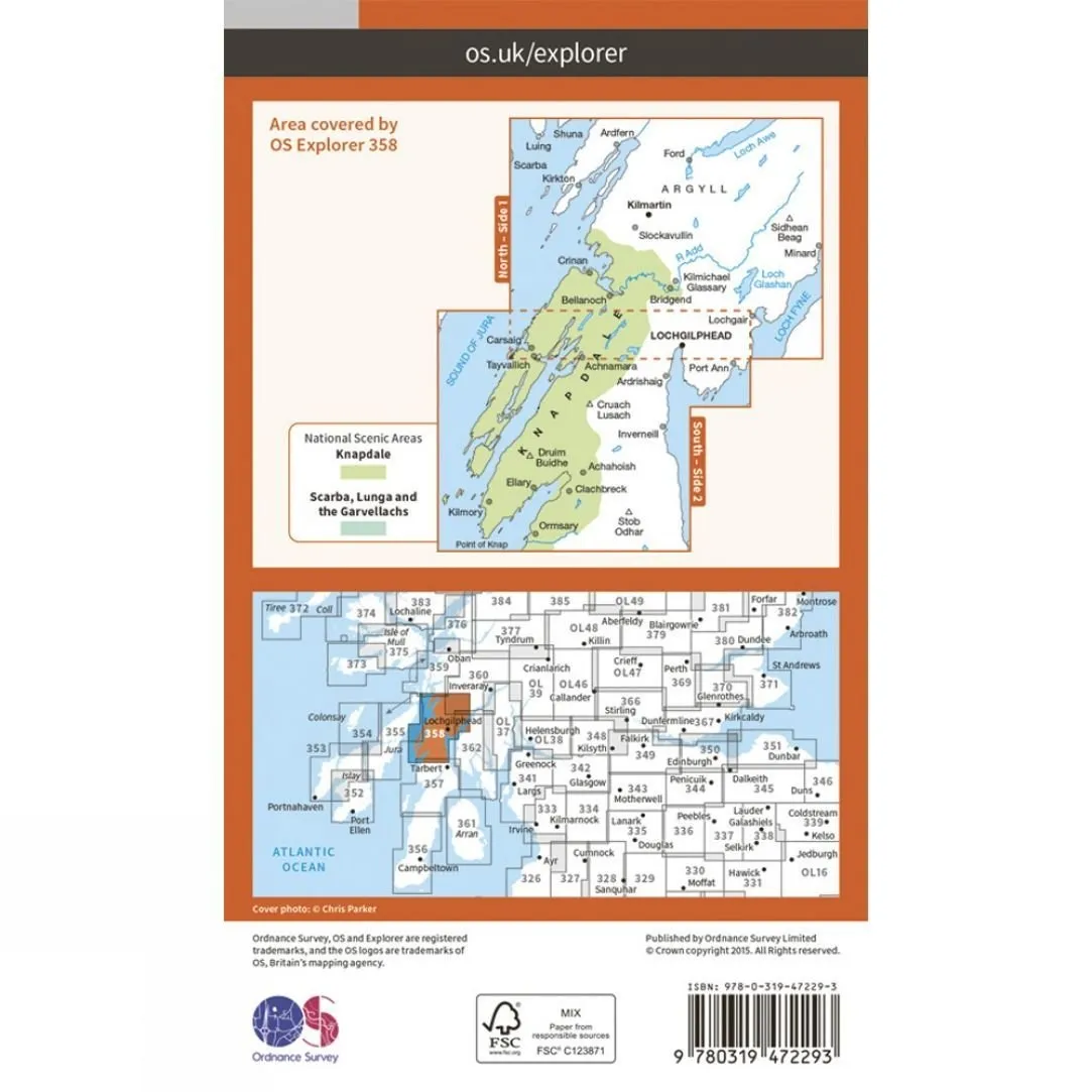 Active Explorer Map 358 Lochgilphead and Knapdale North