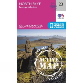 Active Landranger Map 23 North Skye