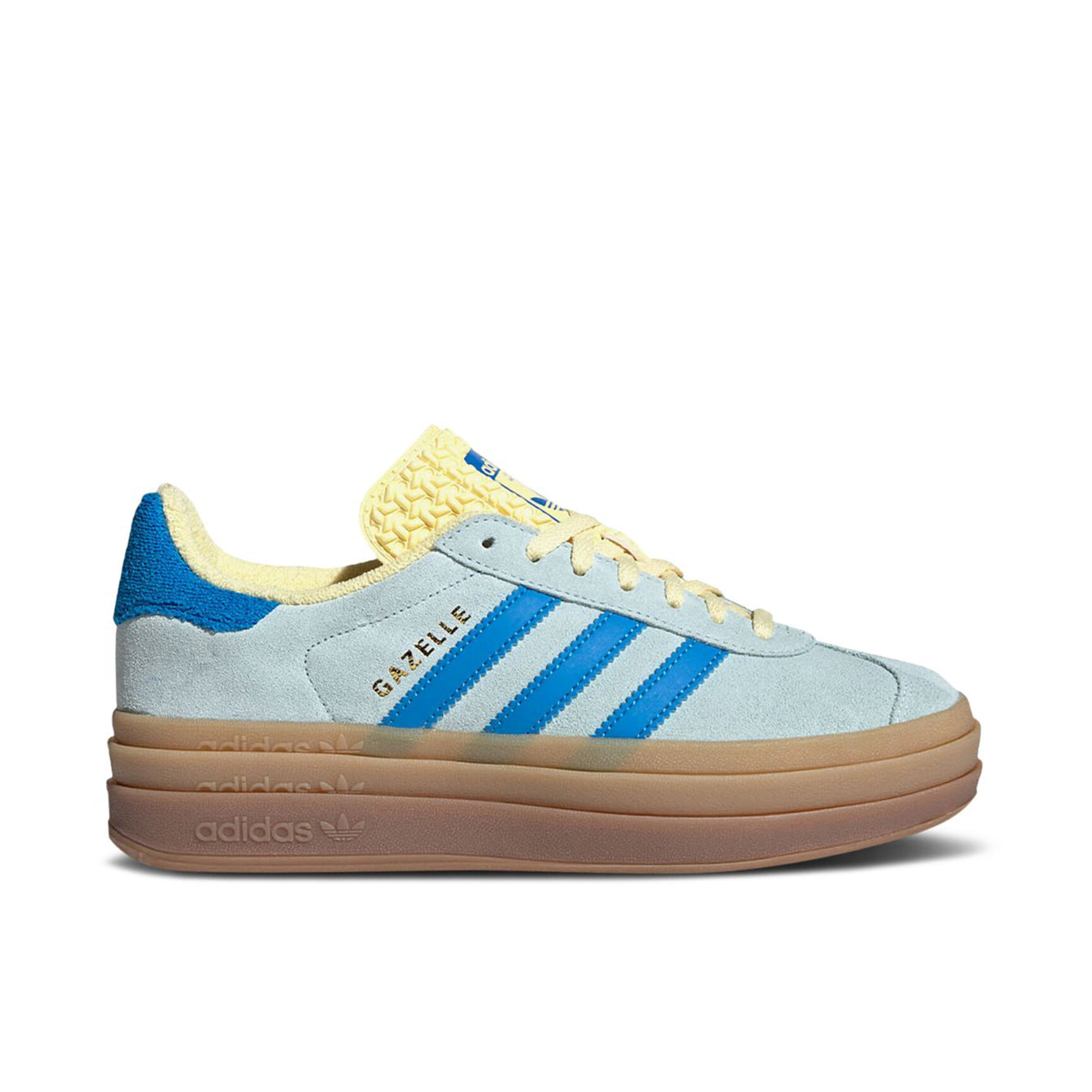 adidas Gazelle Bold Almost Blue Yellow Womens | IE0430 | Laced