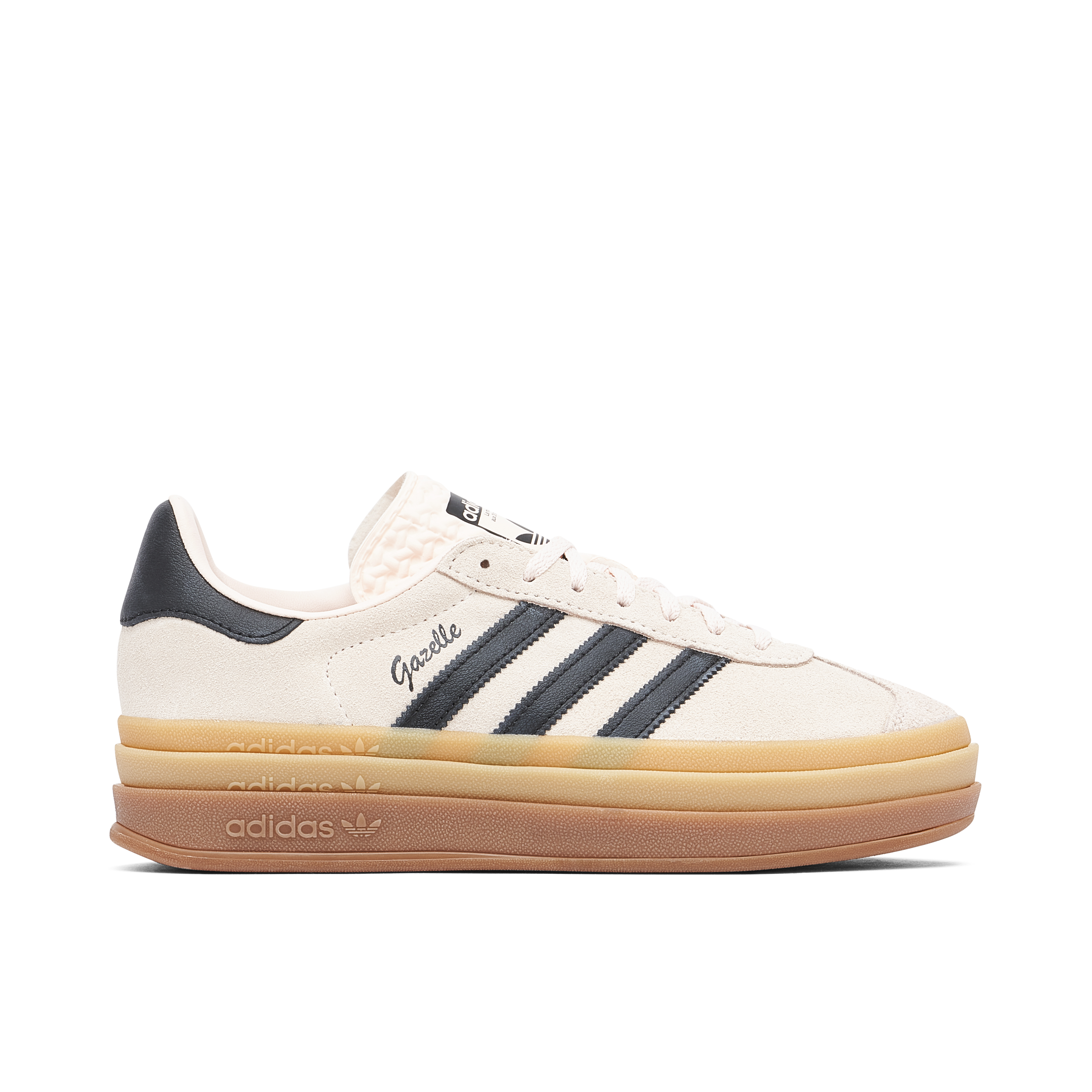 adidas Gazelle Bold Beige Black Womens | IE0429 | Laced