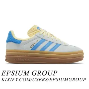 Adidas women's gazelle bold (almost blue yellow/ almost blue/ bright blue/ almost yellow) sizes 5-12 ie0430