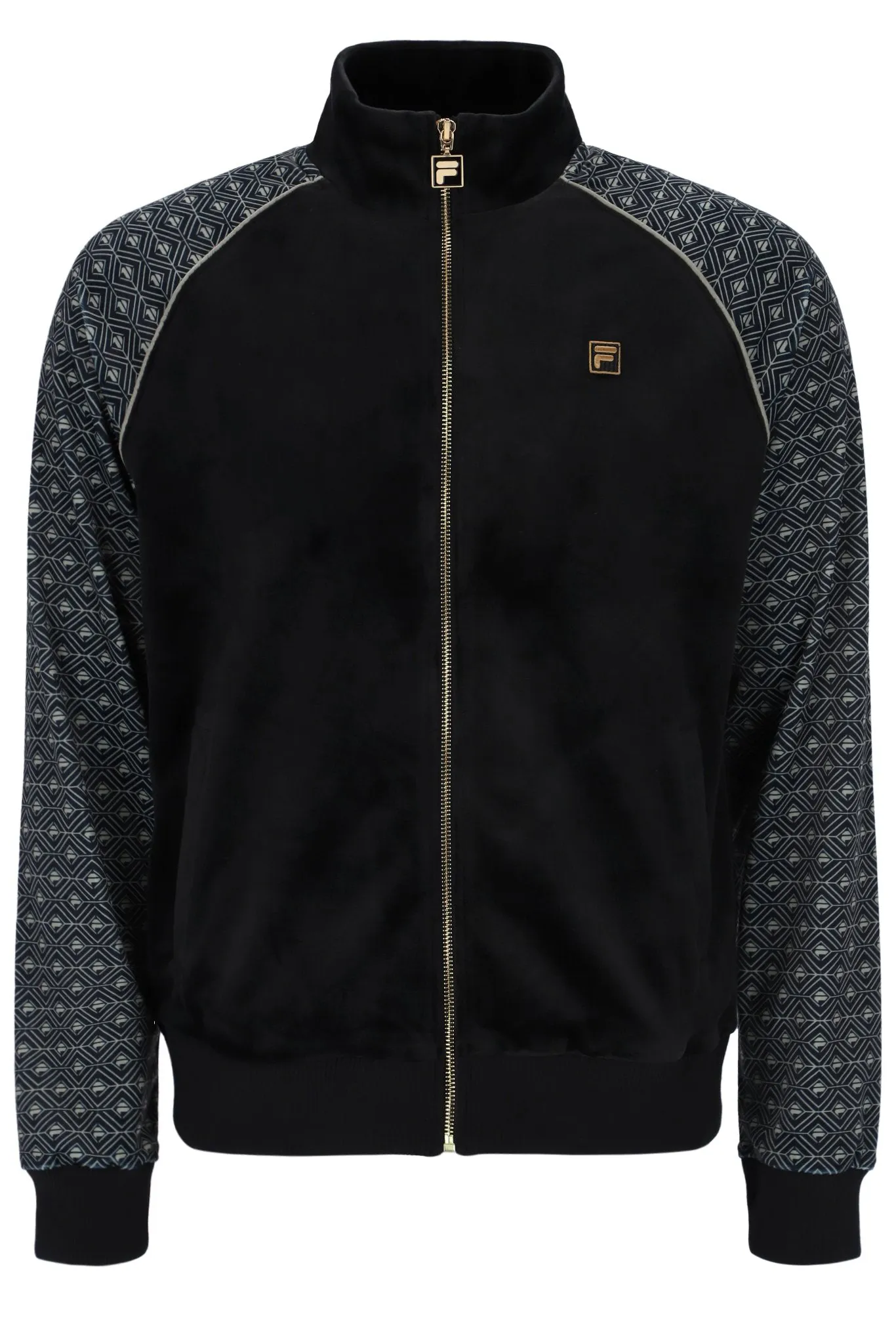 Albero Velour Geo Print Track Jacket