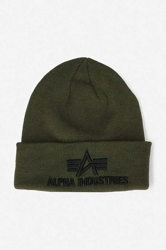 Alpha Industries beanie 3D Beanie green color 168910.257