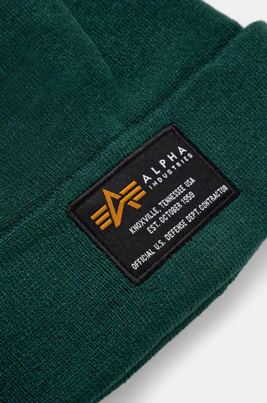 Alpha Industries beanie Crew Beanie green color 128924