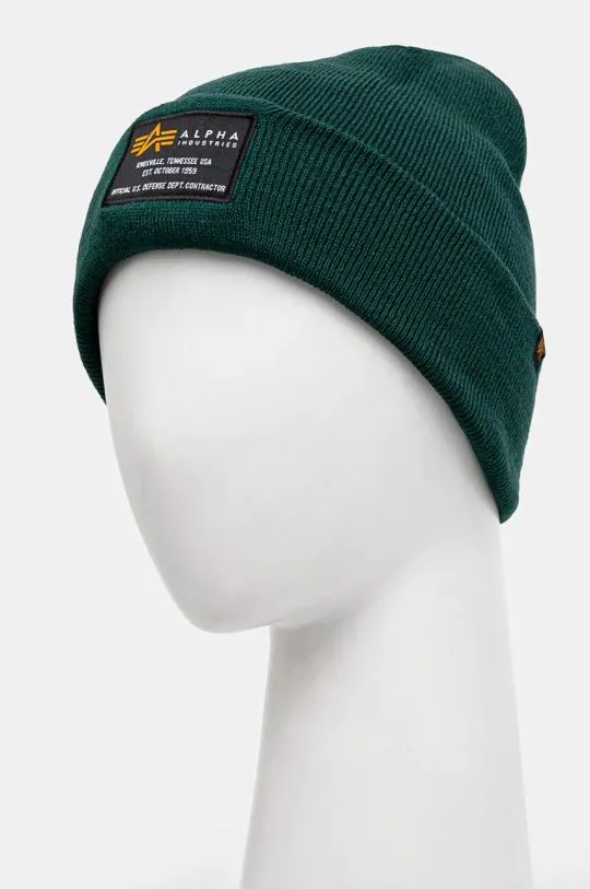 Alpha Industries beanie Crew Beanie green color 128924