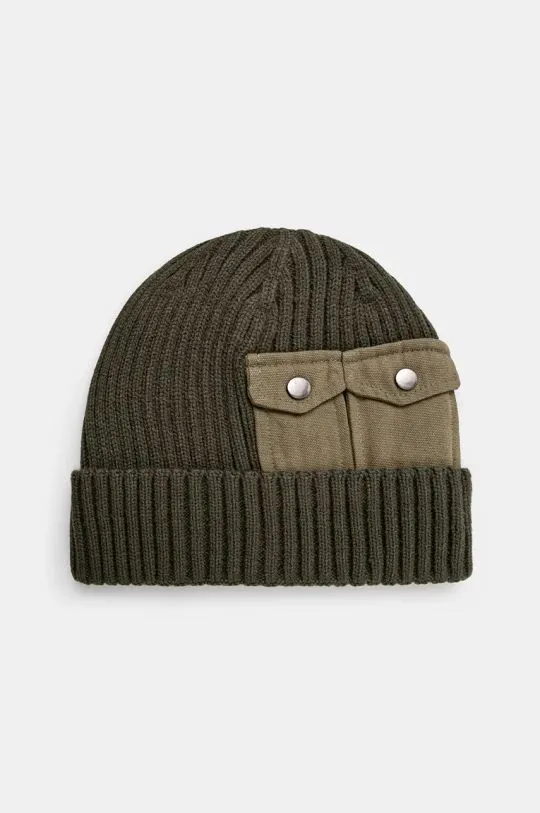 Alpha Industries beanie Utility Beanie green color 138904