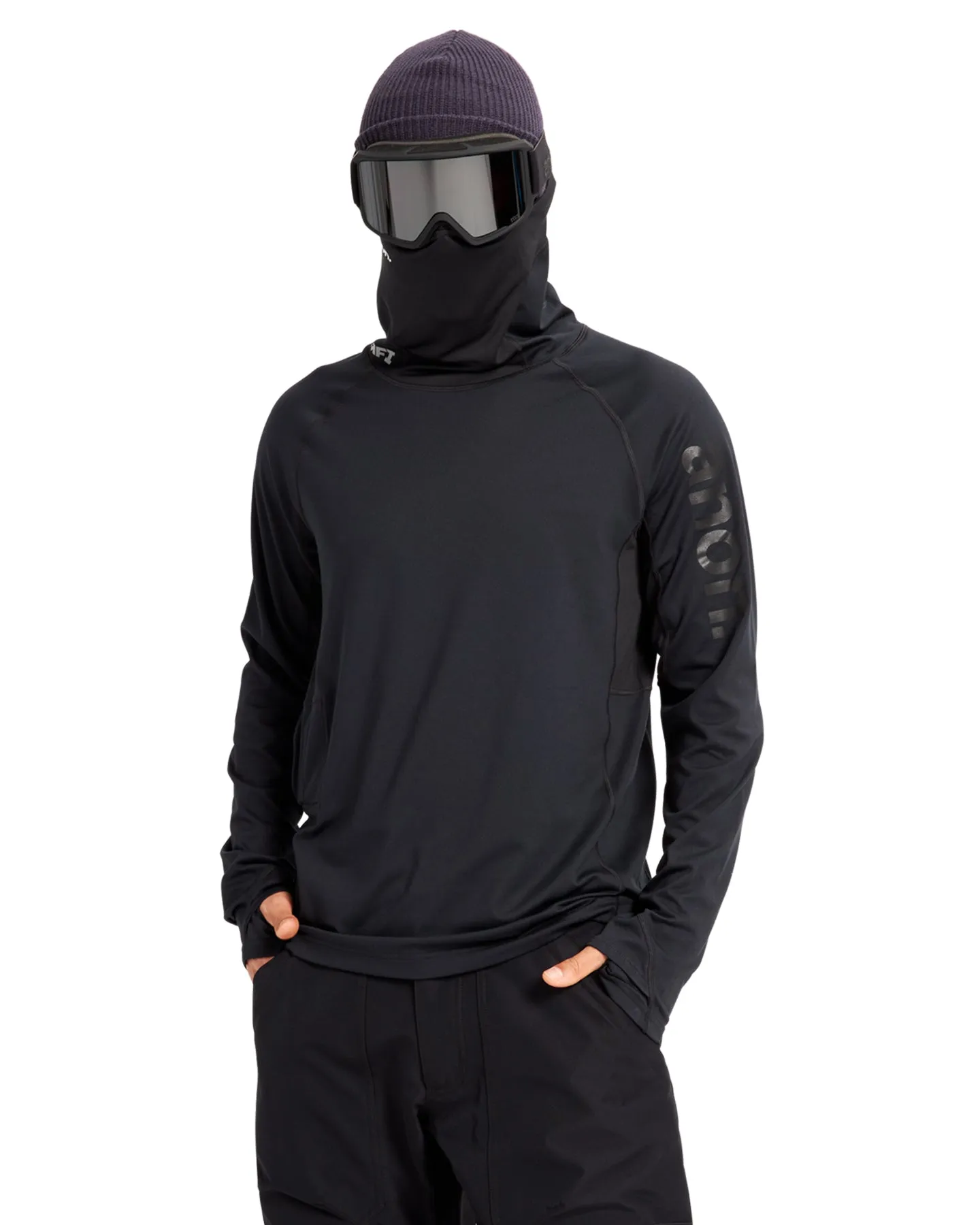 Anon MFI Lightweight Long Sleeve Base Layer Top Black | Thermals Men's | Snow Skiers Warehouse