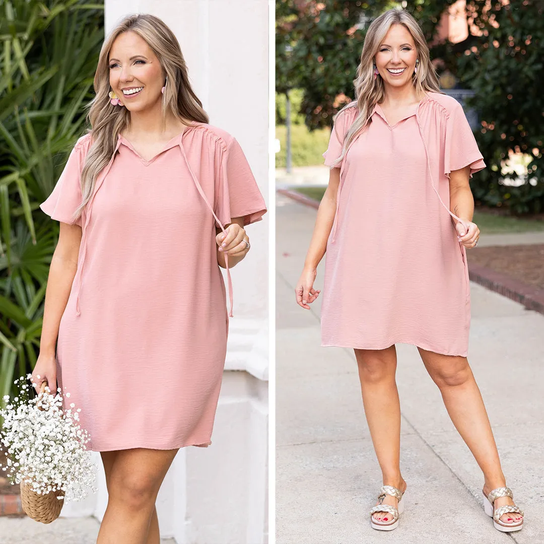 April Breezes Dress, Mauve