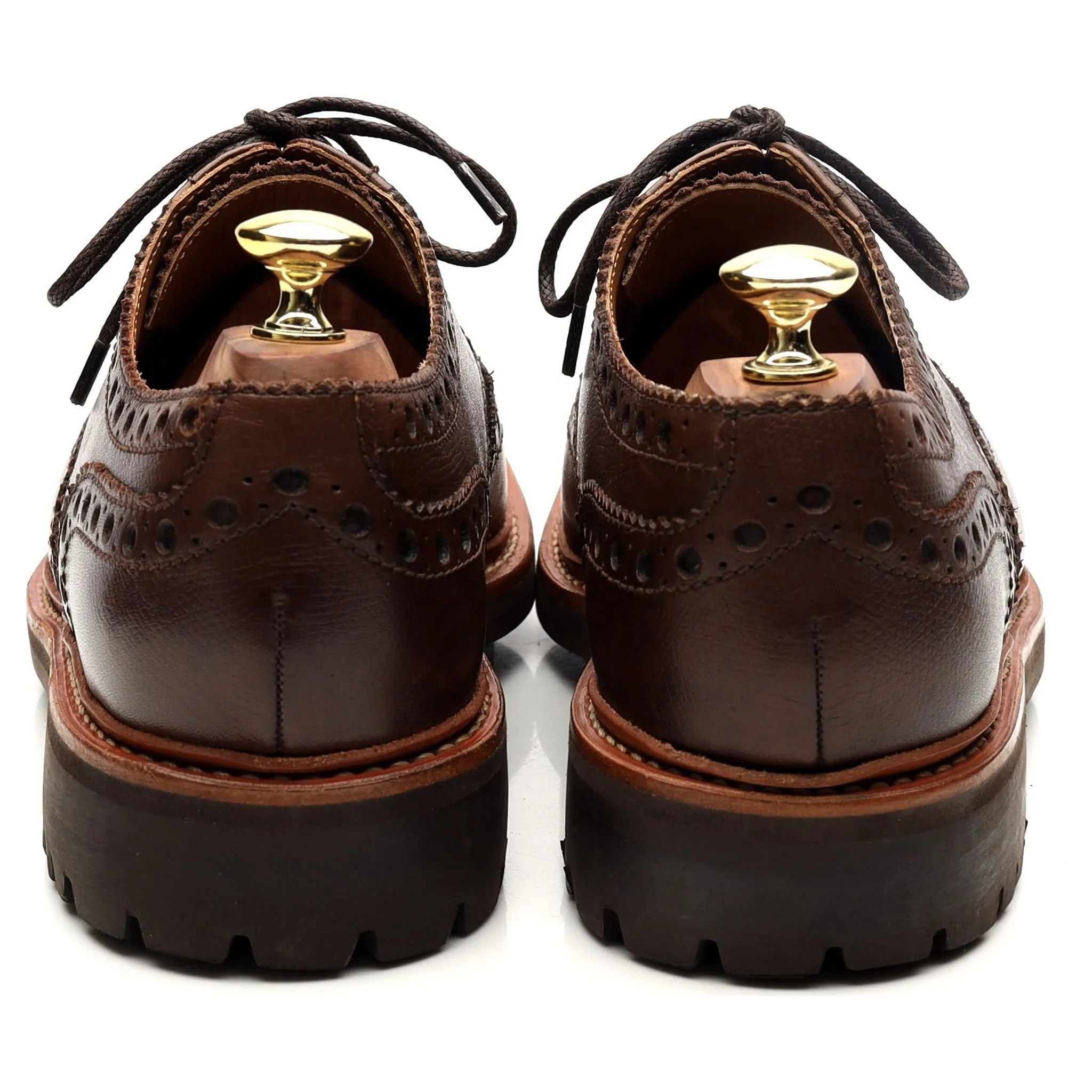 'Archie' Dark Brown Leather Derby Brogues UK 7.5 G