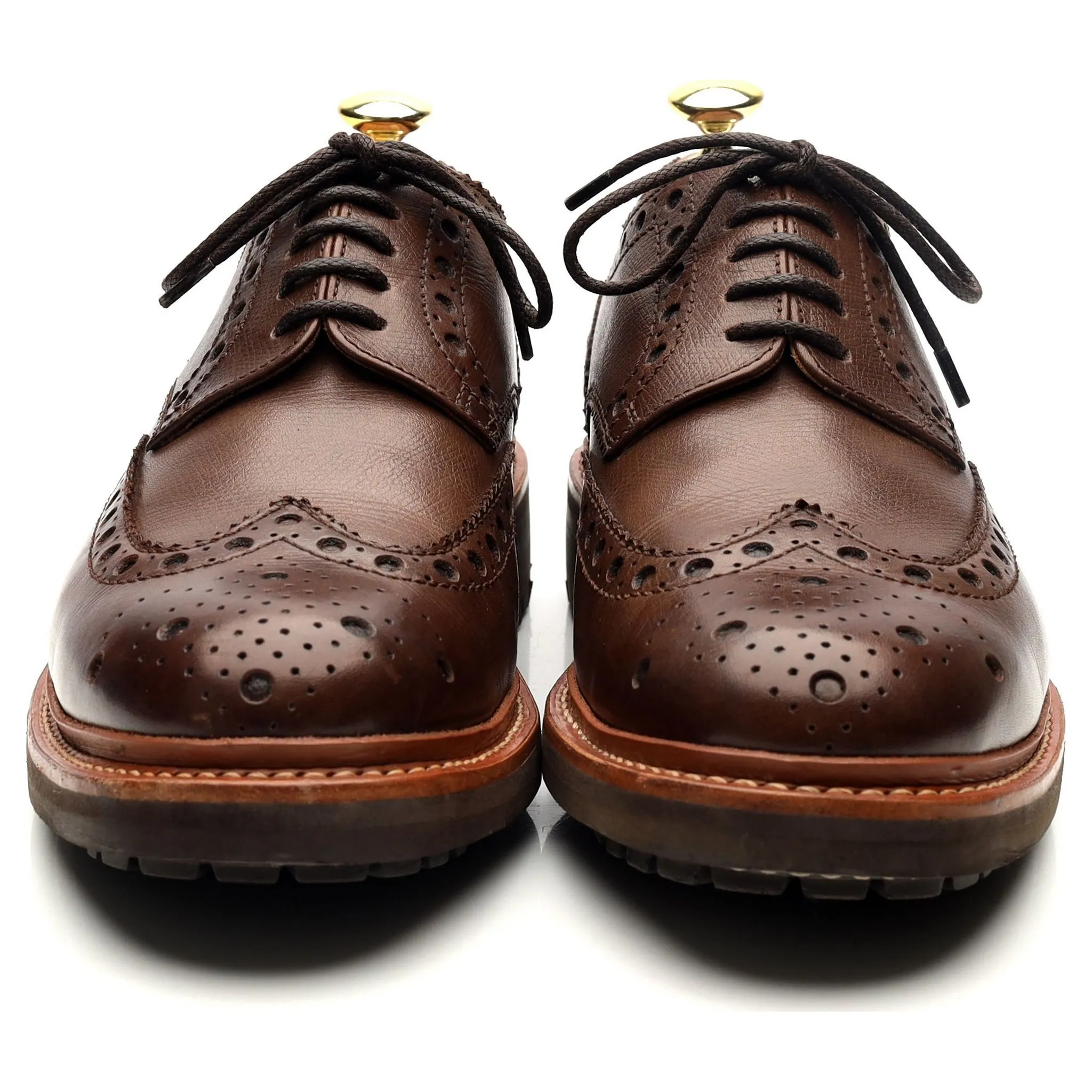 'Archie' Dark Brown Leather Derby Brogues UK 7.5 G