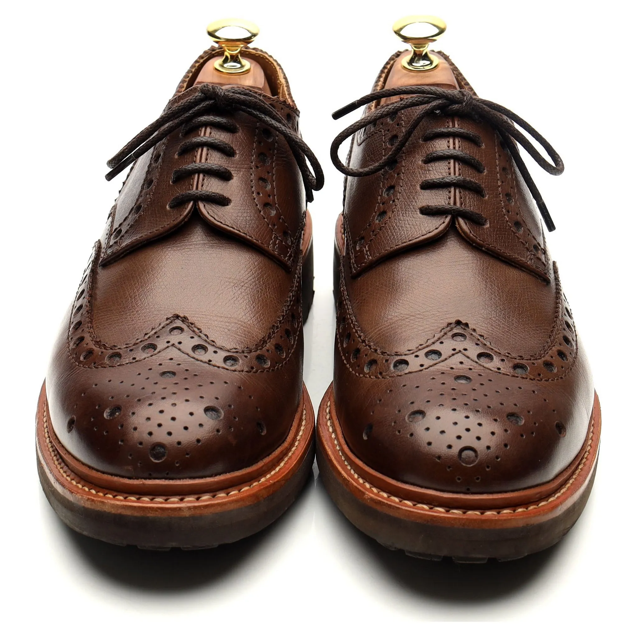 'Archie' Dark Brown Leather Derby Brogues UK 7.5 G