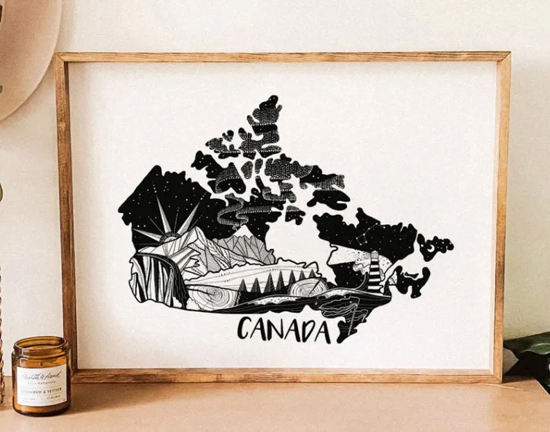 Art Prints by Mountain Mornings Canadian Inspired 8.5