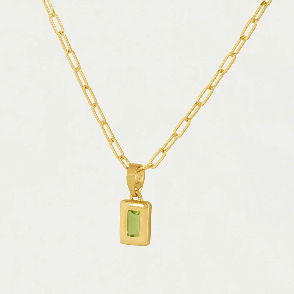 Baguette Birthstone Necklace