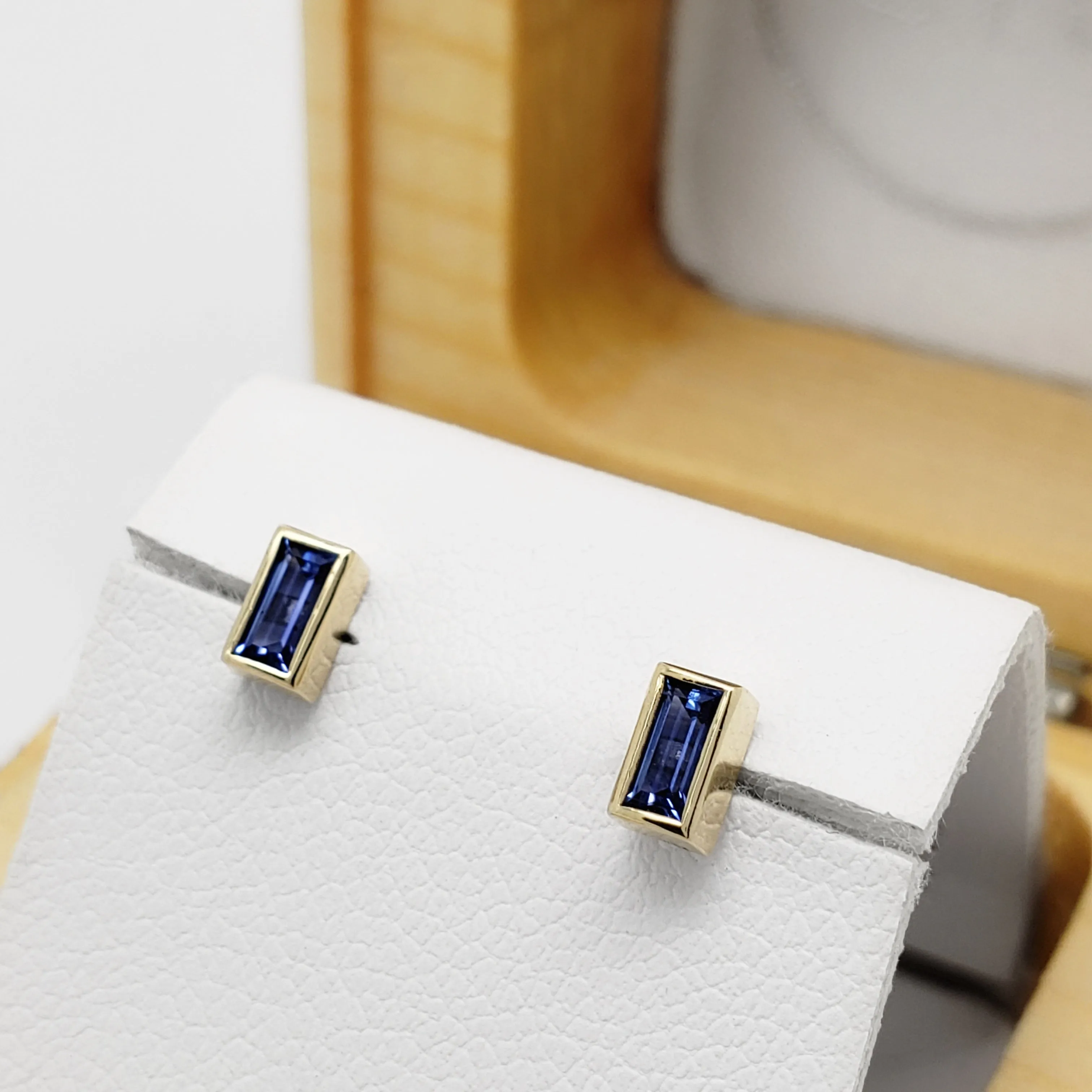 Baguette Sapphire Studs