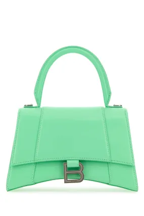 Balenciaga Mint Green Leather Small Hourglass Handbag