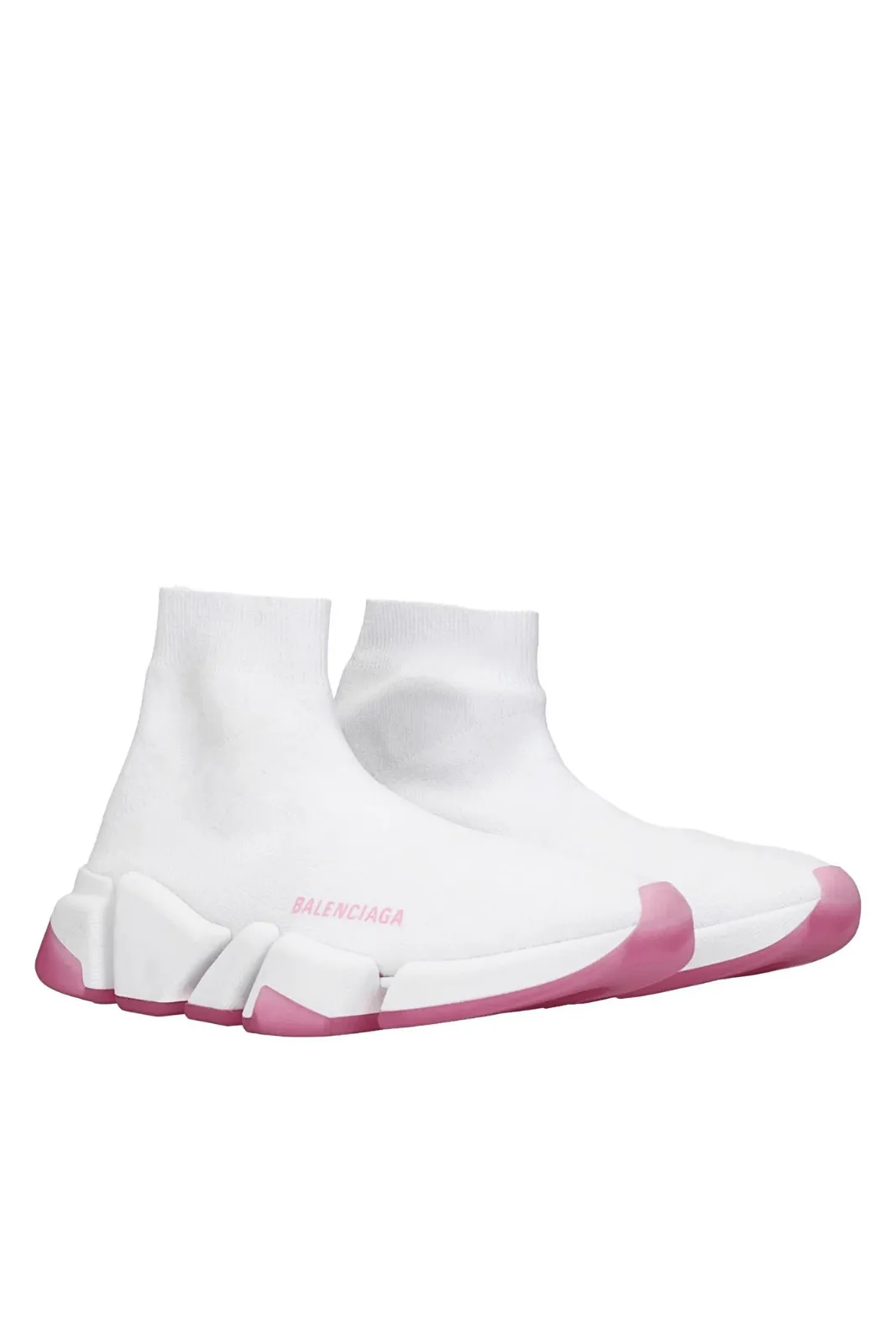 Balenciaga Speed 2.0 Trainers With Bicolor Transparent Sole White