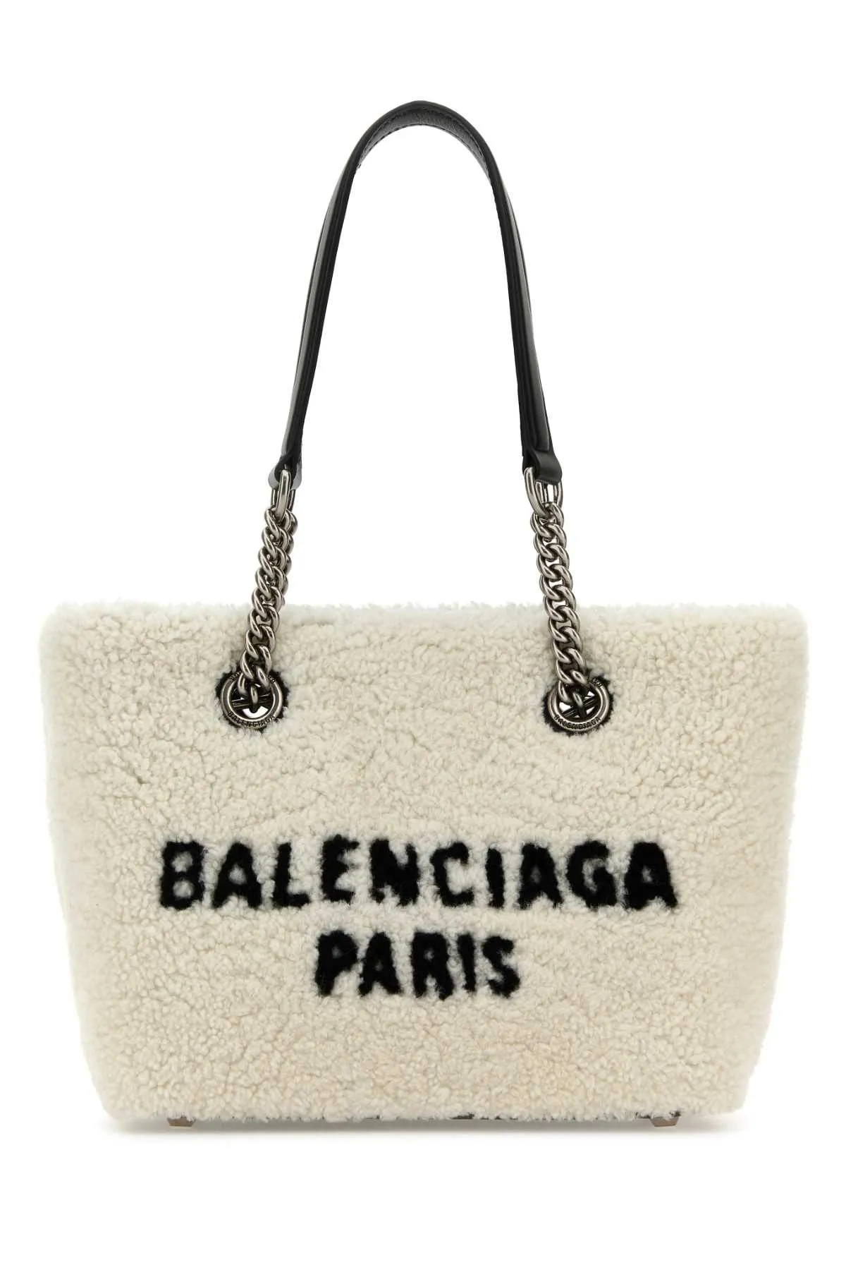 Balenciaga White Shearling Duty Free S Handbag