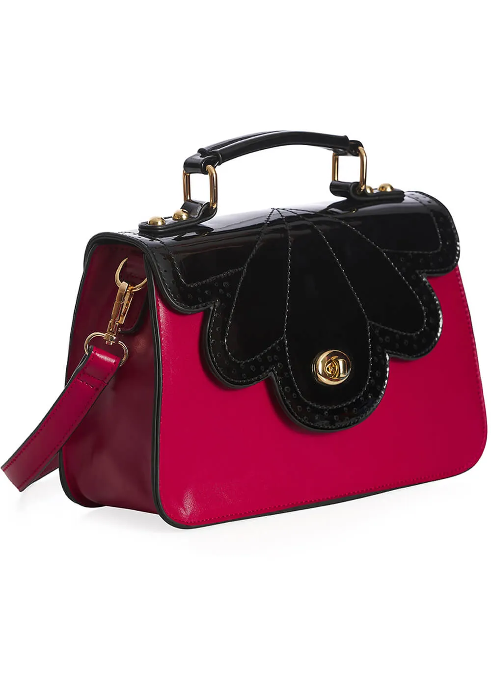 Banned Scalloped Handbag Red