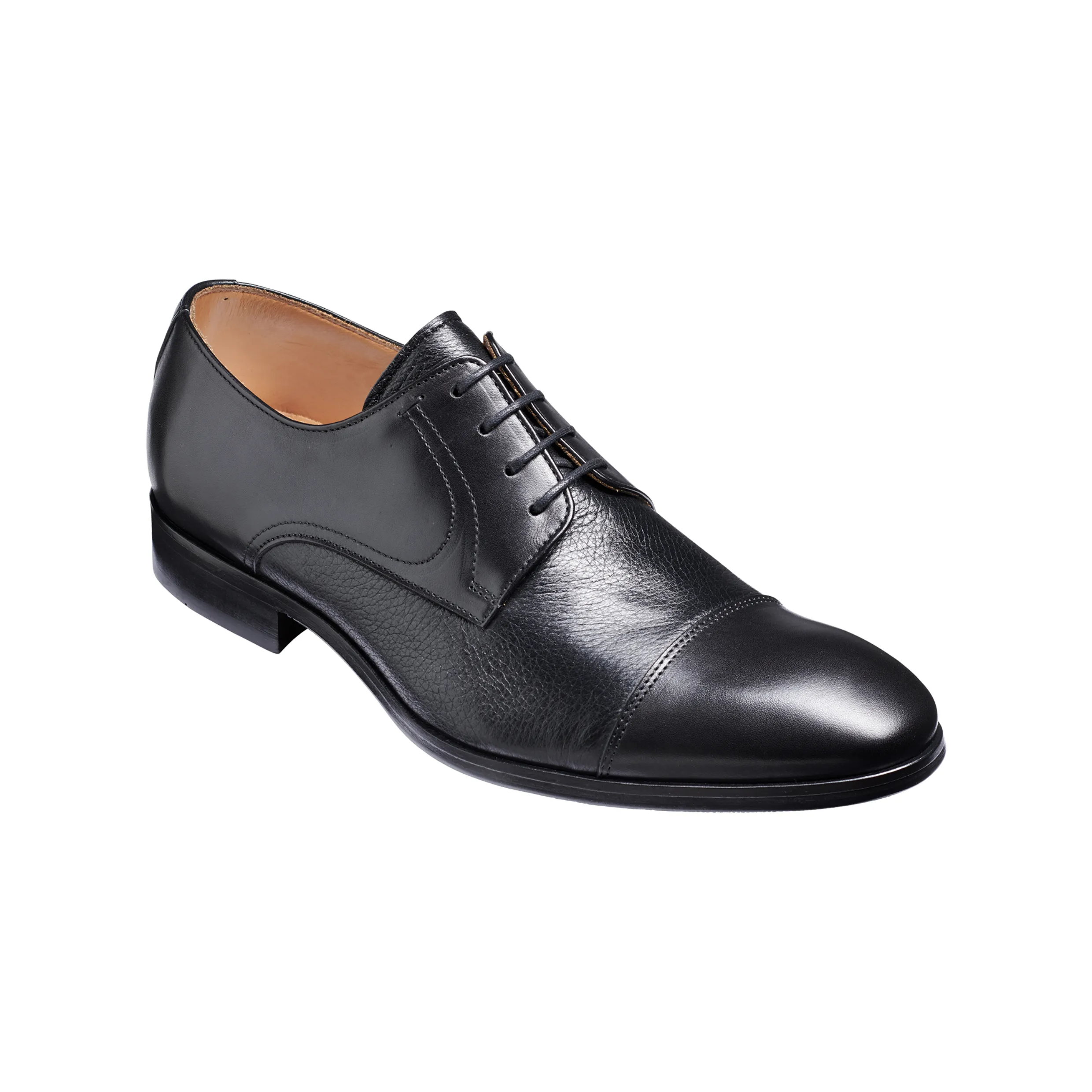 Barker Southwold Derby Shoe - Black Calf / Deerskin 447117