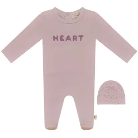 Bebe Bella Primrose Heart Stretchie and Beanie