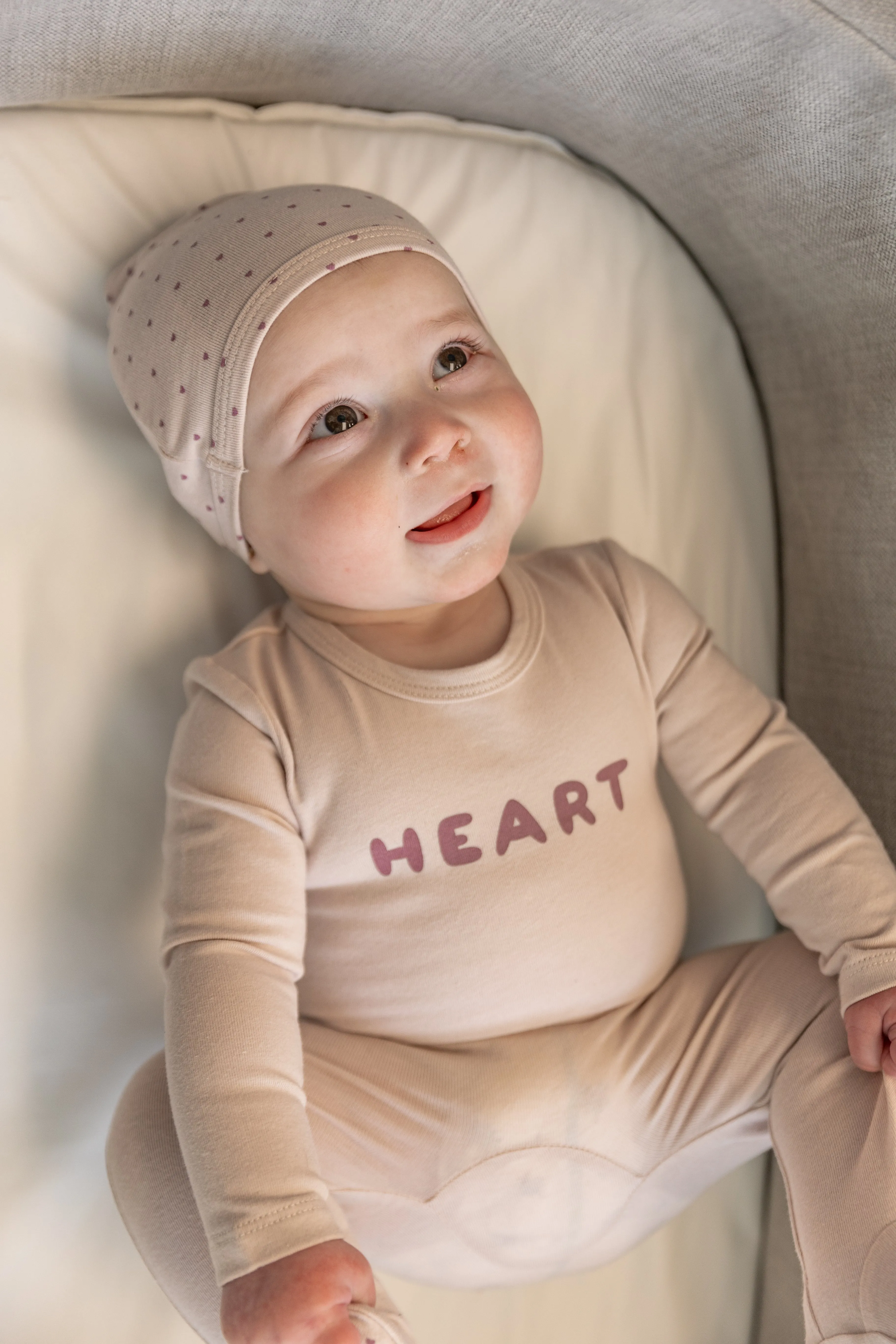 Bebe Bella Primrose Heart Stretchie and Beanie