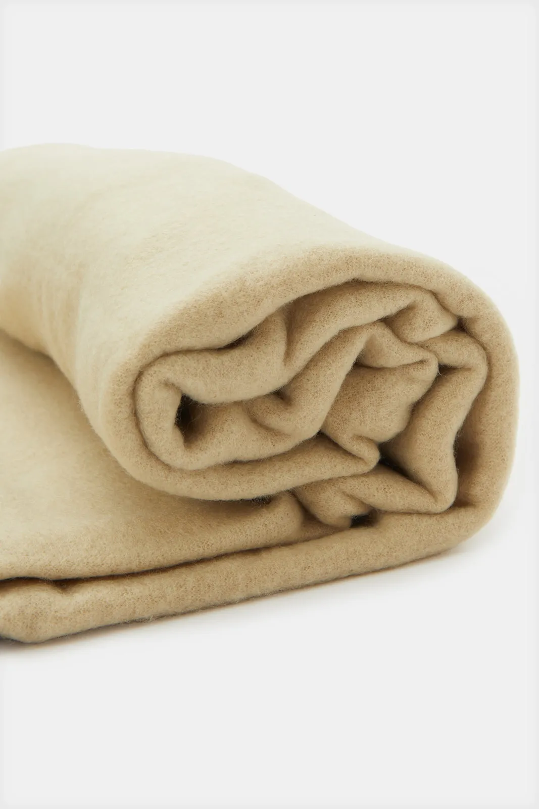 Beige Fleece Blanket (Single Size)