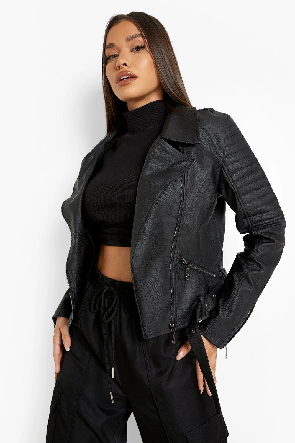 Belted Moto Jacket