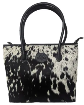 Bethany Rae Upton Cowhide Handbag - Black Assorted Print