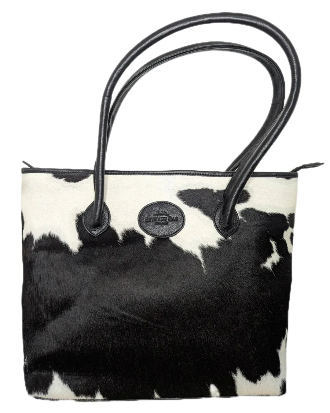 Bethany Rae Upton Cowhide Handbag - Black Assorted Print