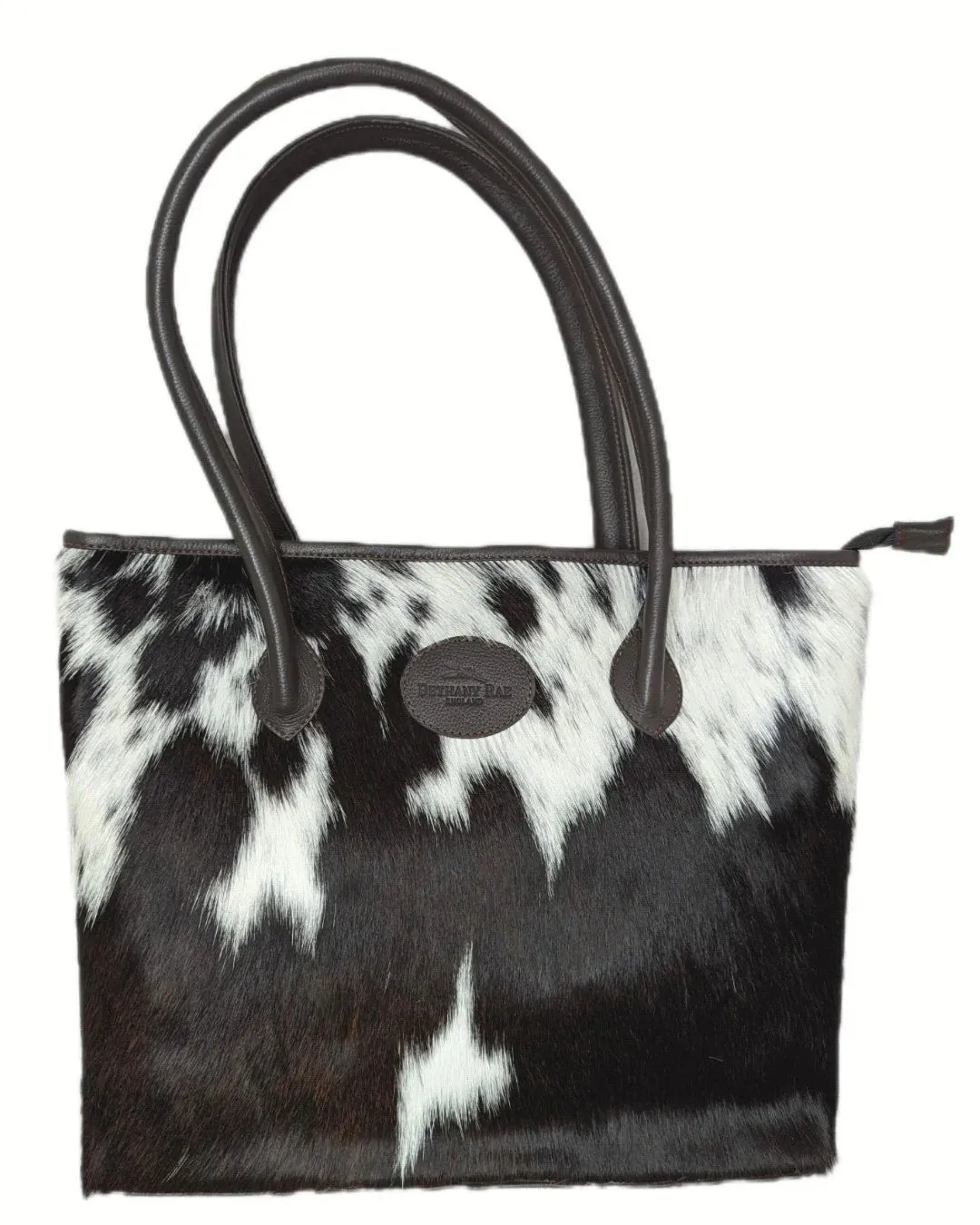 Bethany Rae Upton Cowhide Handbag - Brown Assorted Print