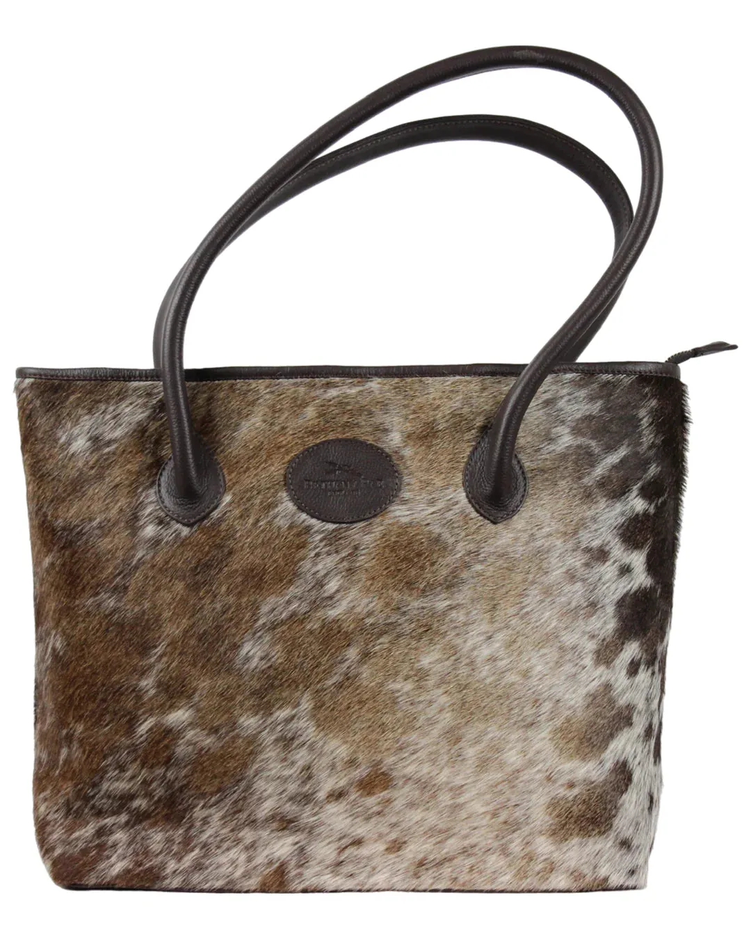 Bethany Rae Upton Cowhide Handbag - Brown Assorted Print