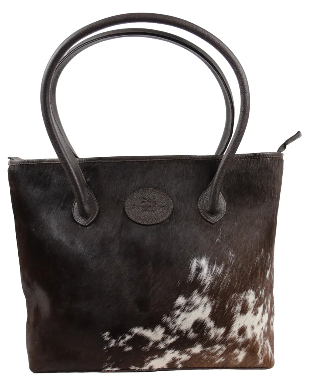 Bethany Rae Upton Cowhide Handbag - Brown Assorted Print