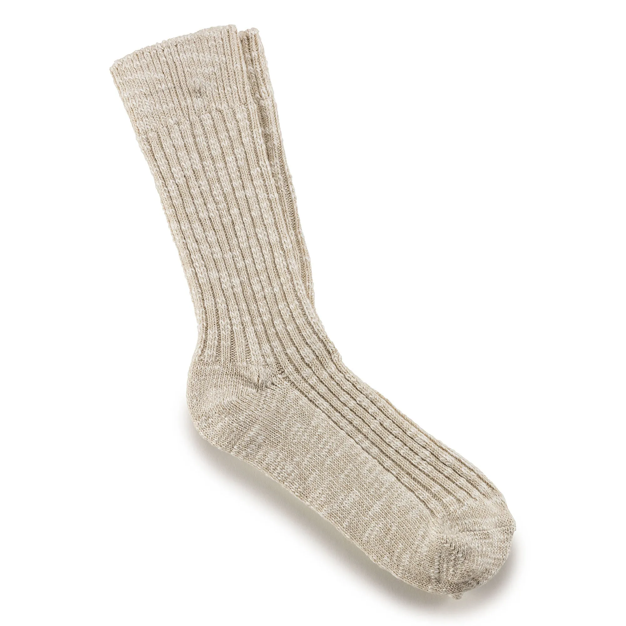  Birkenstock Cotton Slub Men's Socks in Beige White  