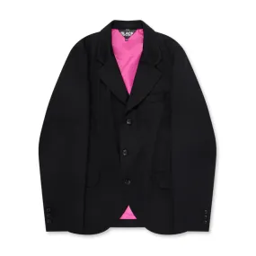 BLACK Comme des Garons Wool Gabardine Jacket (Black)