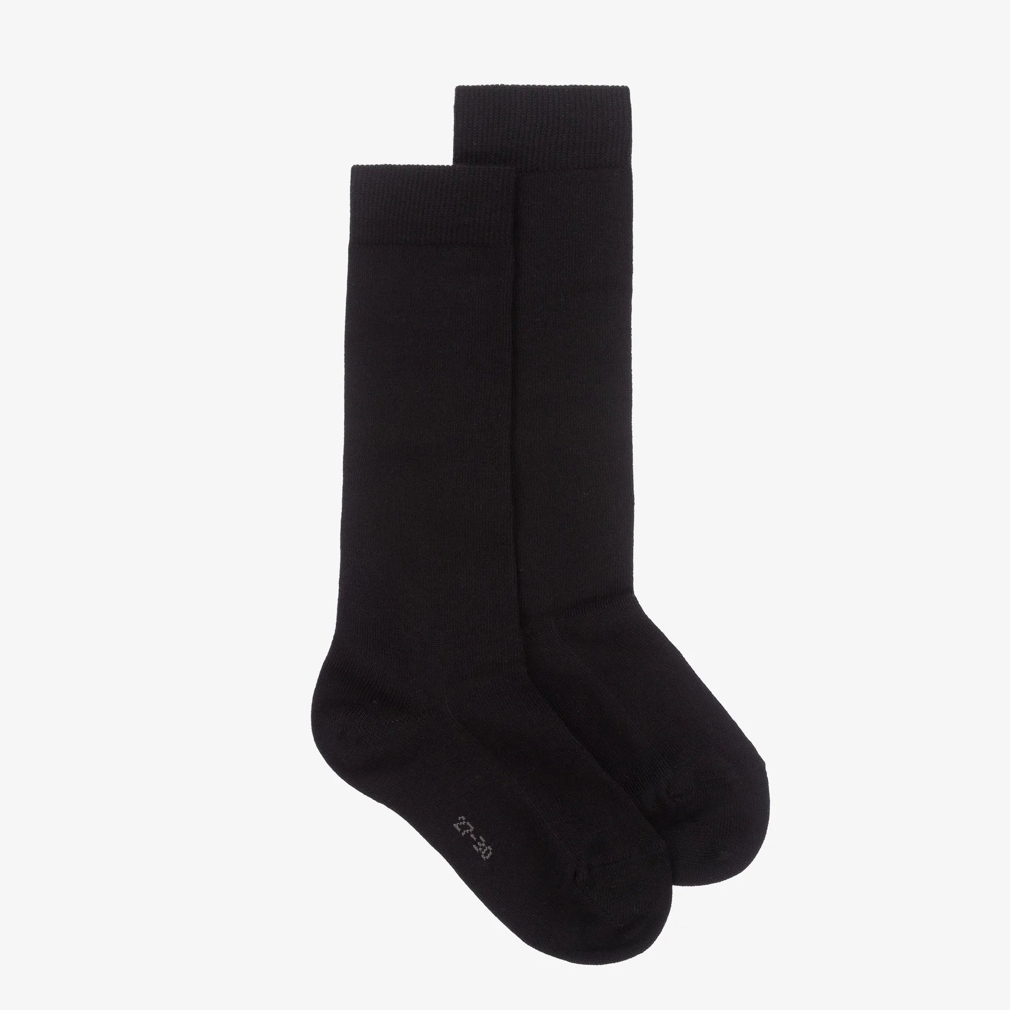 Black Cotton Long Socks