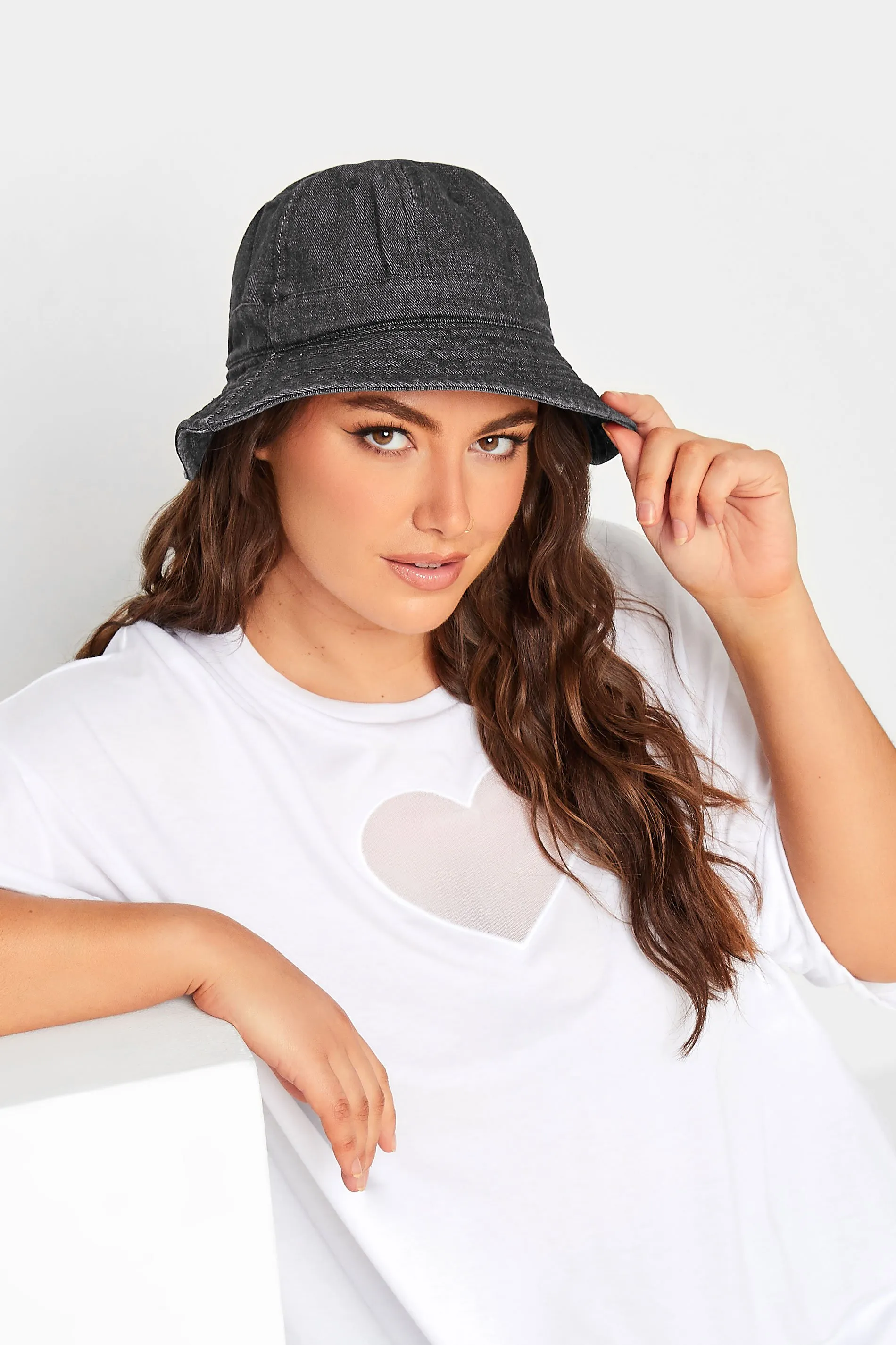 Black Denim Look Bucket Hat