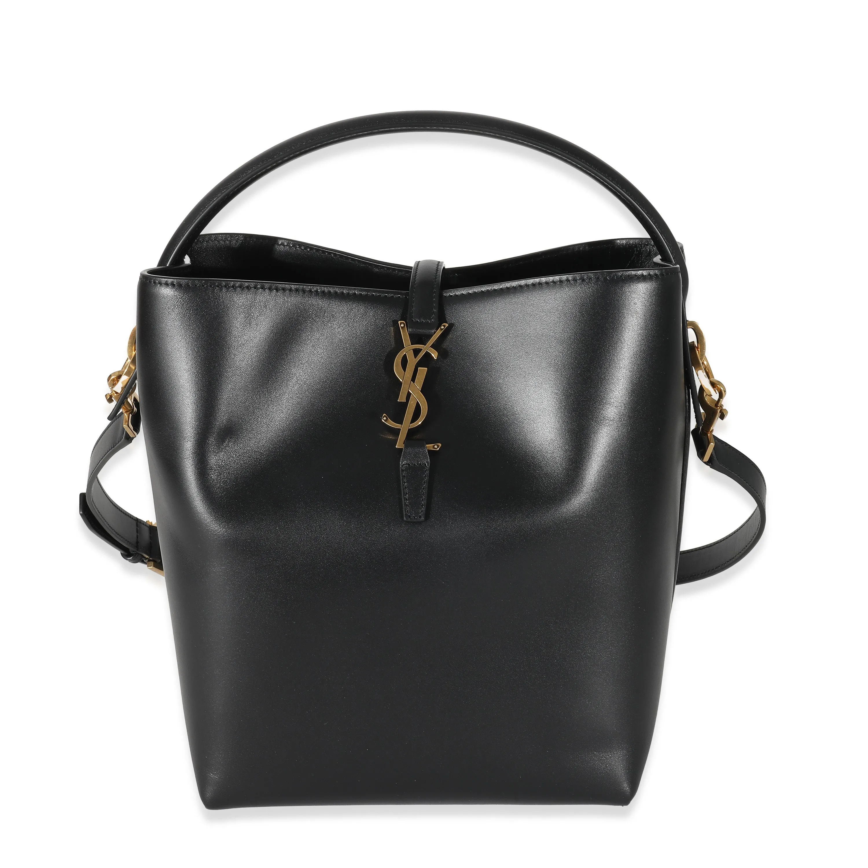 Black Shiny Calfskin Le 37 Bucket Bag