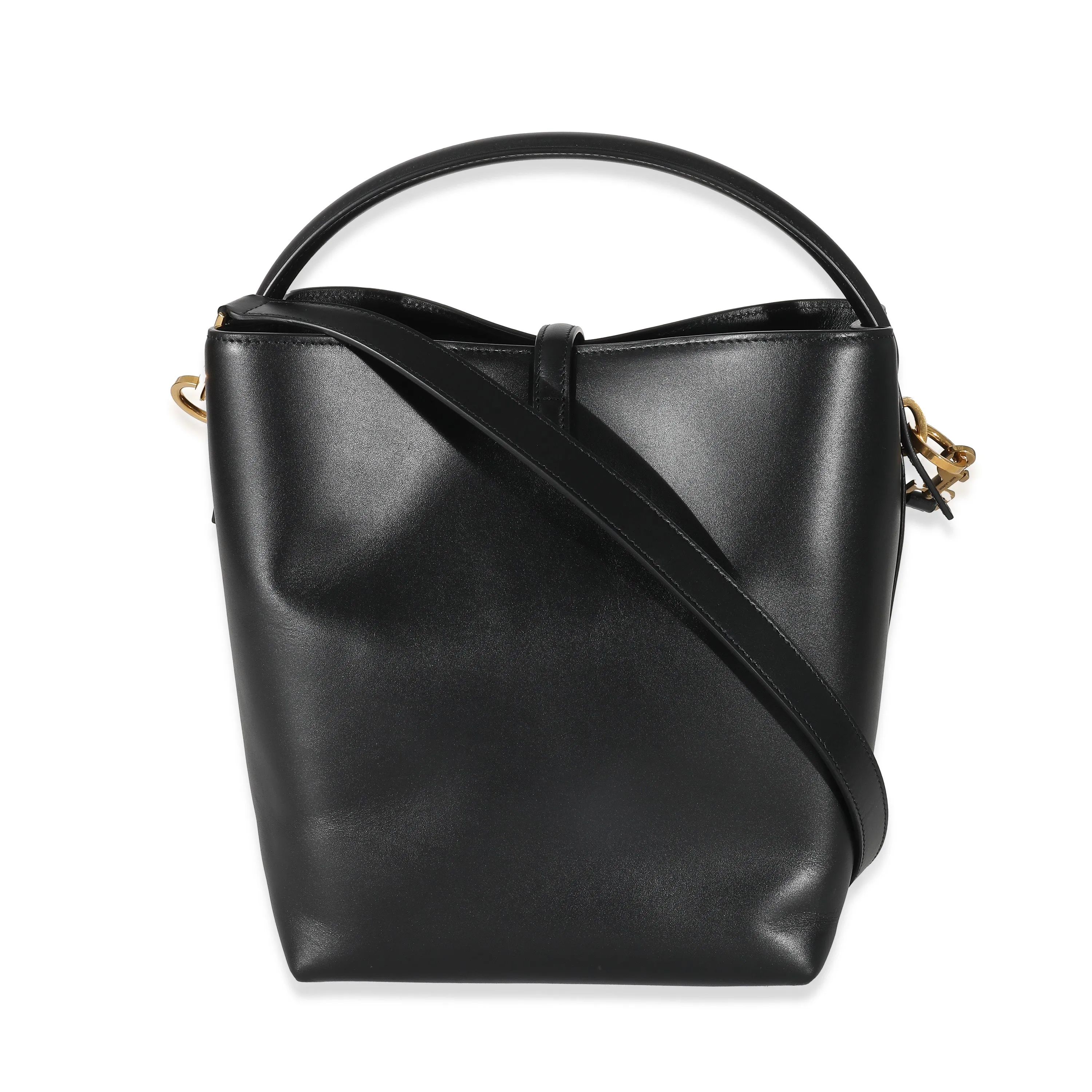 Black Shiny Calfskin Le 37 Bucket Bag