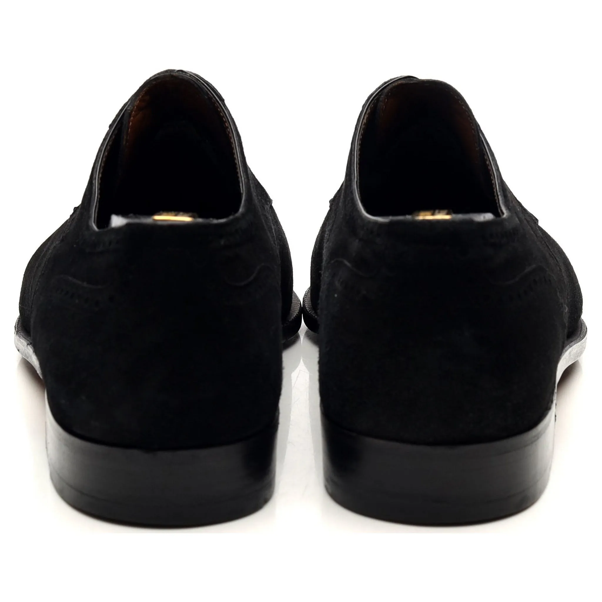 Black Suede Cap Toe Derby UK 10.5