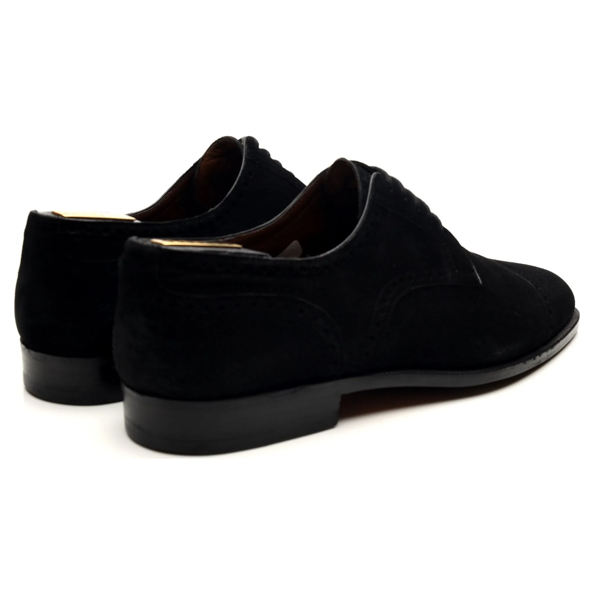 Black Suede Cap Toe Derby UK 10.5