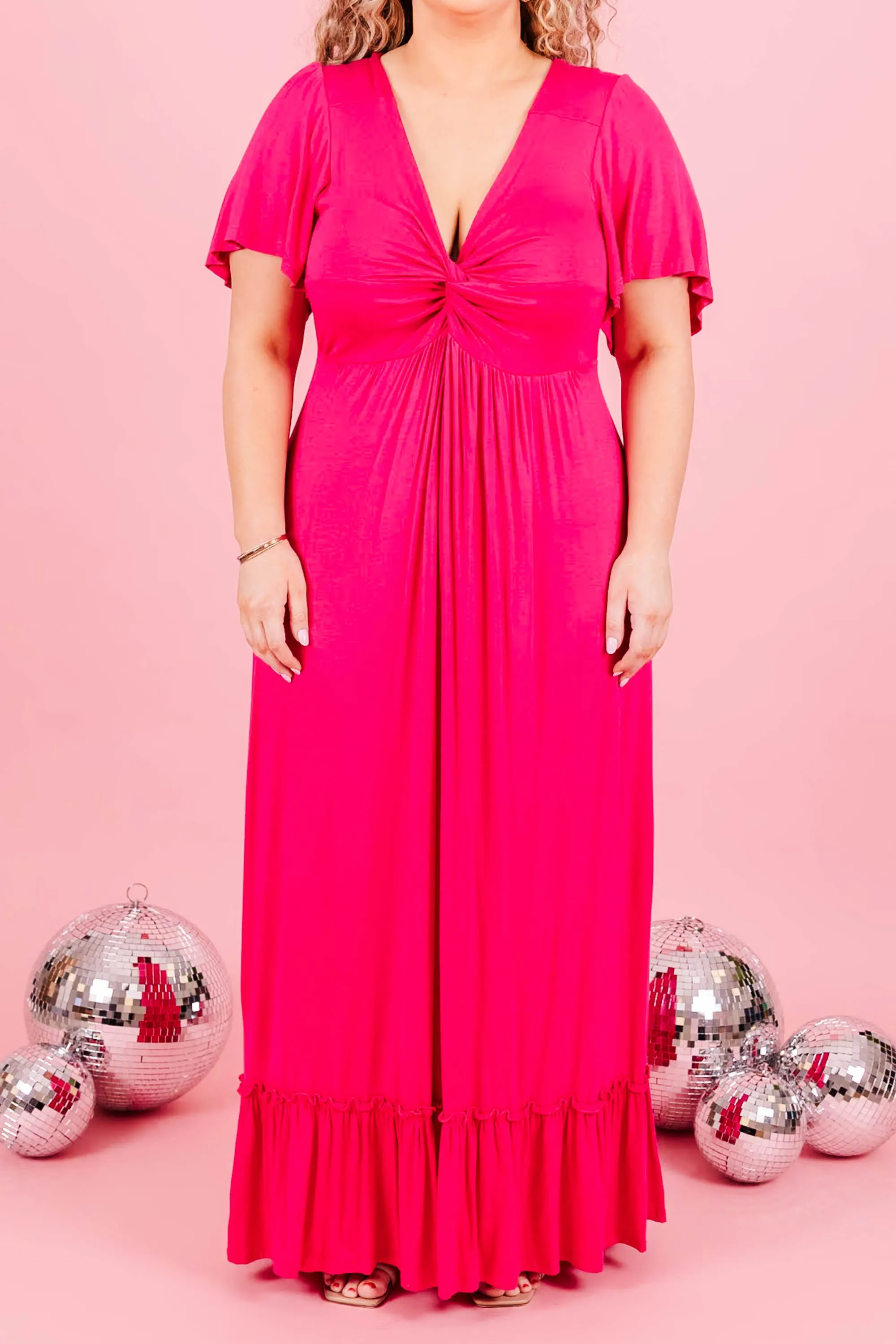 Blackbird Singing Dress, Hot Pink