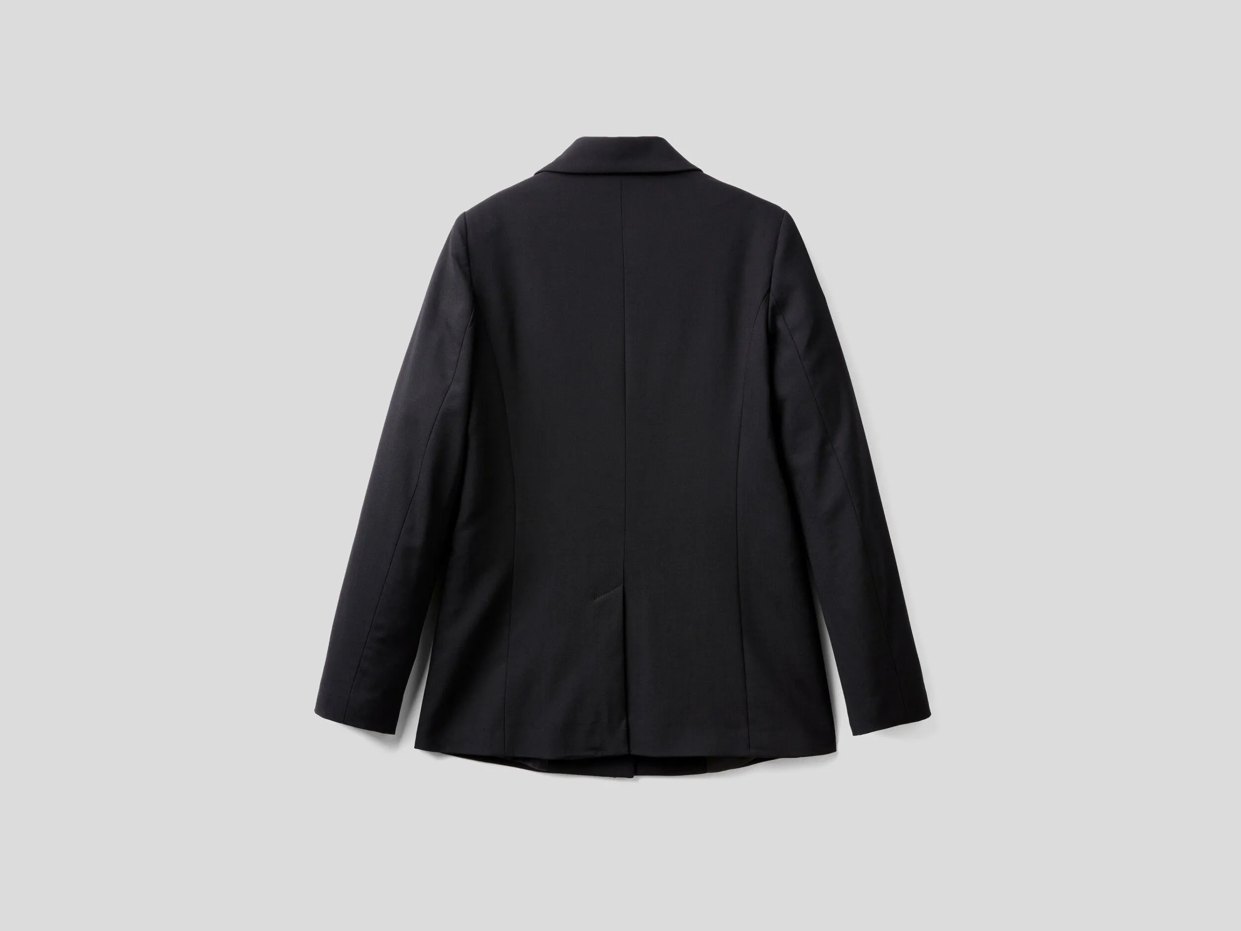 Blazer in stretch viscose blend - Black | Benetton