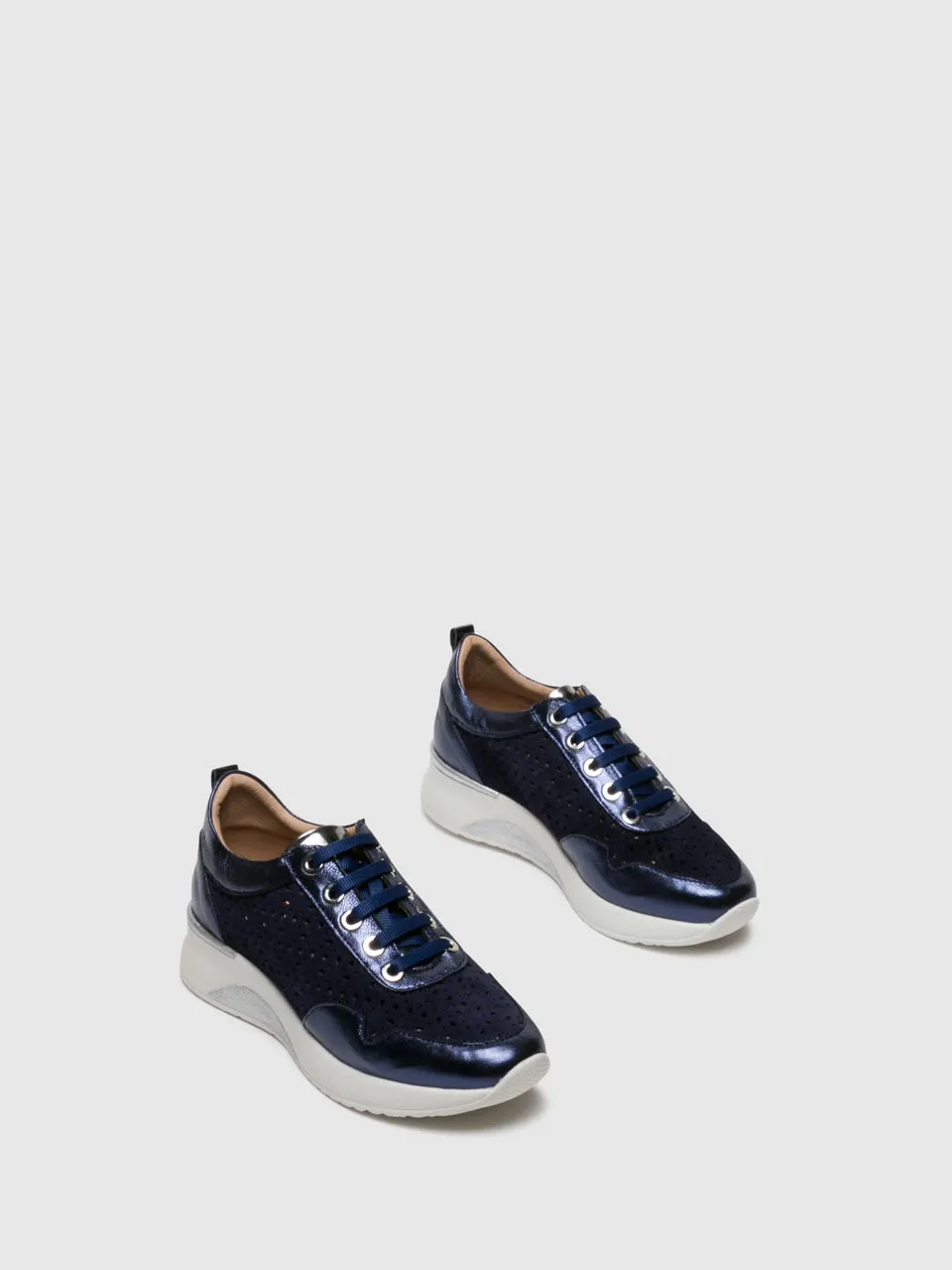 Blue Lace-up Trainers