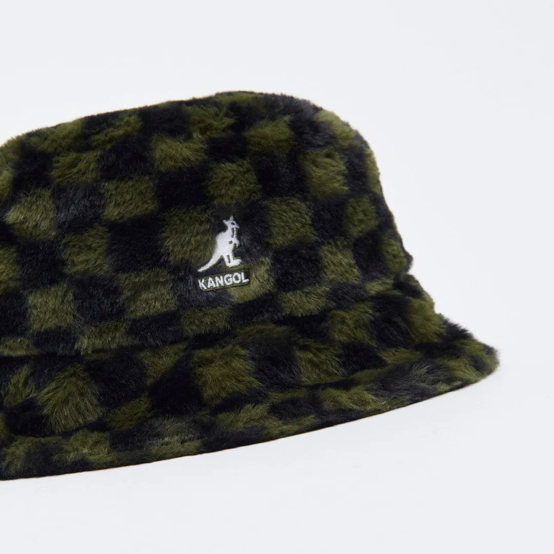 Bob Kangol - Faux Fur Bucket (Olive Check)